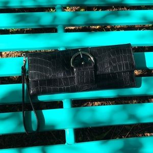 Faux alligator/ crocodile clutch wallet. NWOT